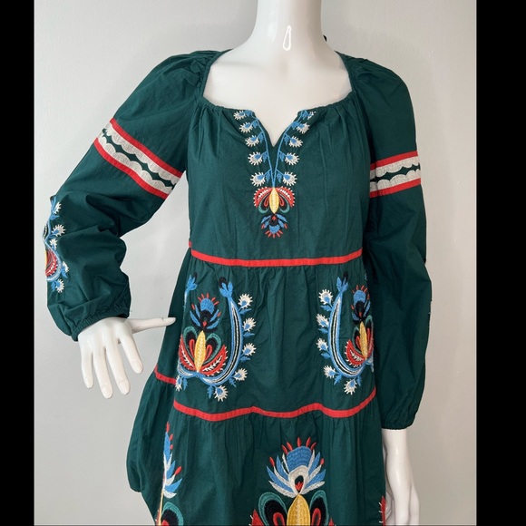 ANTHROPOLOGIE LET ME BE Embroidered Tunic Mini Dress - Picture 6 of 10